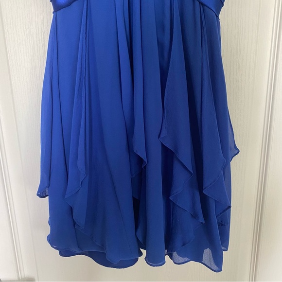BCBGMAXAZRIA Navy Cocktail Silk Dress Size 0 - Picture 7 of 9
